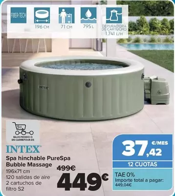 Intex - Spa Hinchable Purespa Bubble Massage