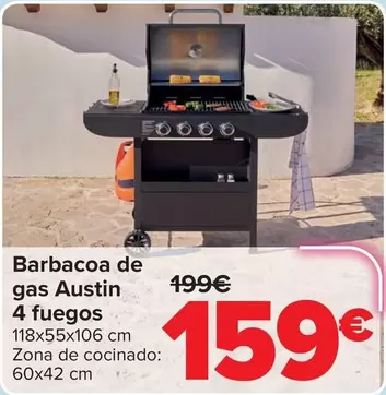 Barbacoa De Gas Austin 4 Fuegos
