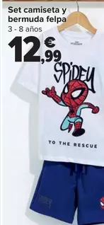 Marvel - Set Camiseta Y Bermuda Felpa