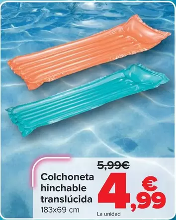 Colchoneta Hinchable Translucida