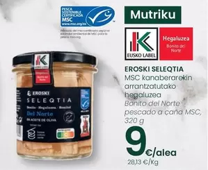 Eroski Seleqtia - Bonito Del Norte Pescado A Caña MSC