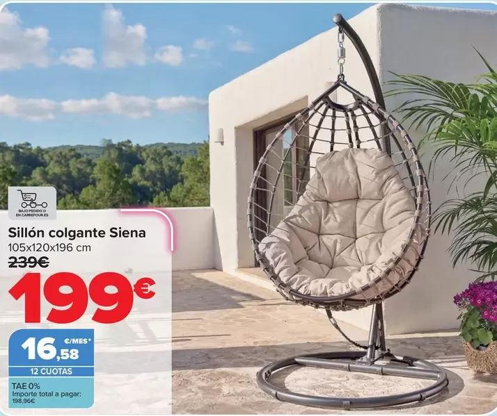 Sillon Colgante Siena