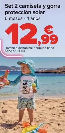 Disney - Set 2 Camiseta Y Gorra Protección Solar