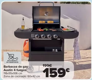 Barbacoa De Gas Austin 4 Fuegos
