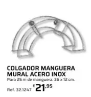 Colgador Manguera Mural Acero Inox