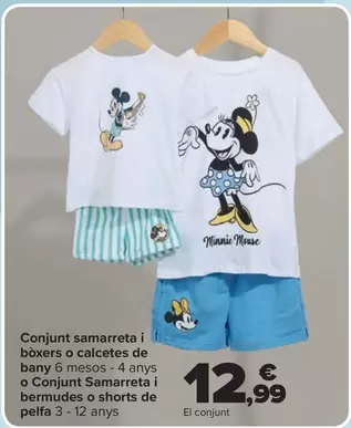 Disney - Set Camiseta Y Bóxer O Culetín O Set De Camiseta Y Bermuda O Short Felpa