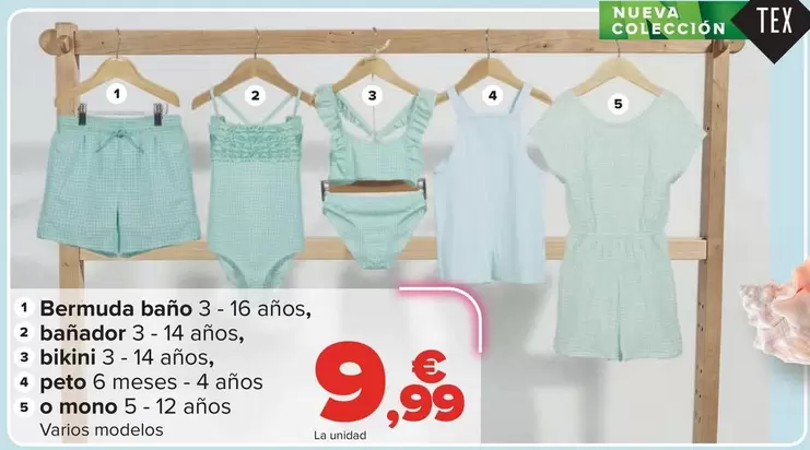 TEX - Bermuda Baño, Bañador, Bikini, Peto O Mono 