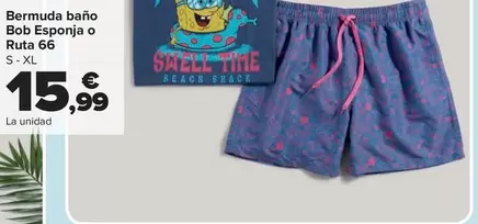 Bermuda Baño Bob Esponja O Ruta 66