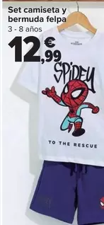 Marvel - Set Camiseta Y Bermuda Felpa