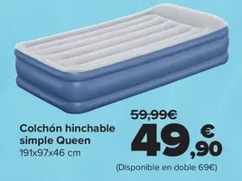 Colchón Hinchable Simple Queen