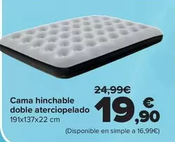 Cama Hinchable Doble Aterciopelado
