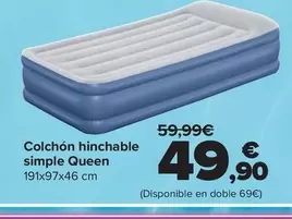 Colchón Hinchable Simple Queen