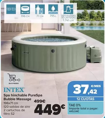 Intex - Spa Hinchable Purespa Bubble Massage
