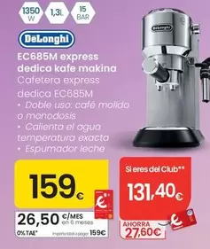 DeLonghi - Cafetera Express Ec685m