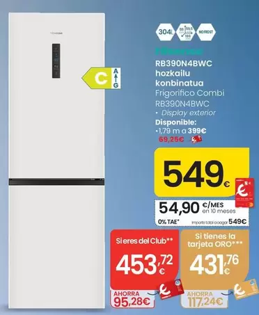 Hisense - Frigorifico Combi Rb39on4bwc