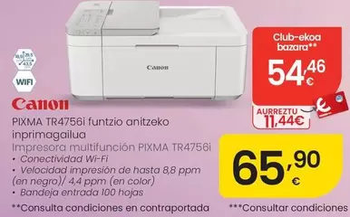 Canon - Impresora Multifunción PIXMA TR4756i