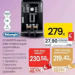 DeLonghi - Cafetera Superautomatica Express Ecam217b