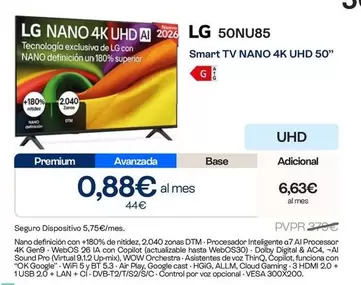 LG - Smart Tv Nano 4k Uhd 50"