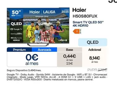 Haier - Smart Tv Qled 50" 4k Hdr10