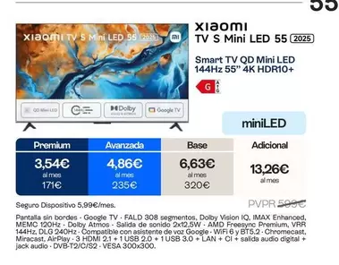 Xiaomi - TV S Mini LED 55