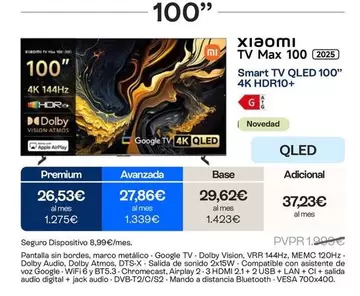 Xiaomi - Smart TV QLED 100" 4K HDR10+