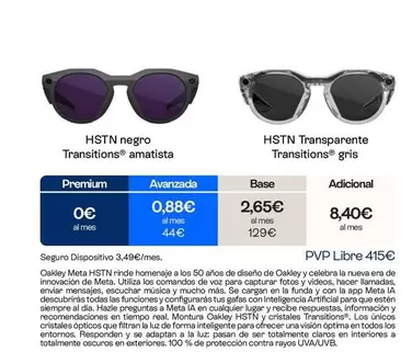 Ray-Ban - HSTN Negro/ HSTN Transparente 