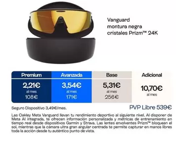 Vanguard Montura Negra Cristales Prizm™ 24K