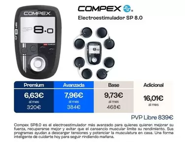 Compex - Electroestimulador