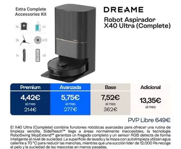 Dreame - Robot Aspirador X40 Ultra (Complete)