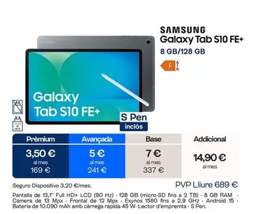 Samsung - Galaxy Tab S10 FE+