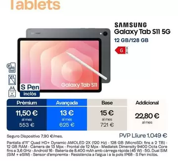 Samsung - Galaxy Tab S11 5G