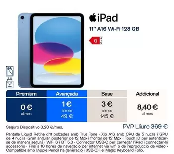 Apple - IPad 11" A16 Wi-Fi