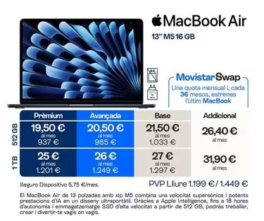 Apple - Macbook Air 3" M5 16 GB