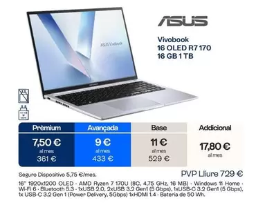 Asus - Vivobook 16 Oled R7170