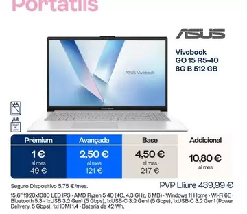Asus - Vivobook Go 15 R5-40 8g B 512 Gb