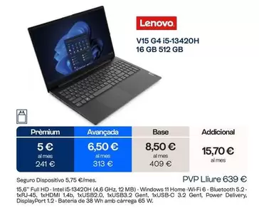 Lenovo - V15 G4i5-i3420h 16 Gb 512 Gb