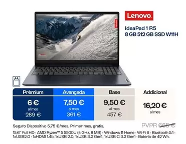 Lenovo - IdeaPad 1 R5