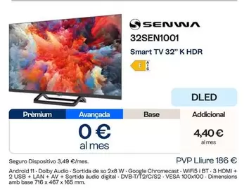 Senwa - Smart Tv 32" K HDR 32SEN1001
