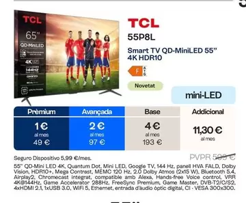 TCL - Smart TV QD-MiniLED 55" 4K HDR10