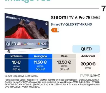 Xiaomi - Smart TV QLED 75" 4K UHD