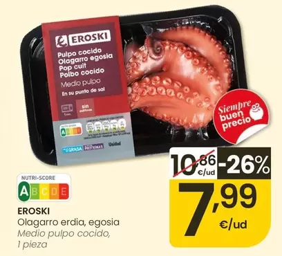 Eroski - Medio Pulpo Cocido