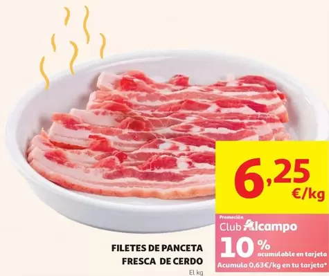 alcampo - Filetes De Panceta Fresca De Cerdo