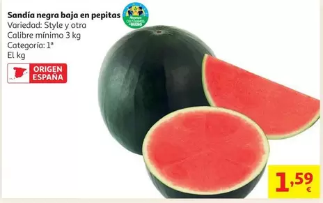 Style - Sandía Negra Baja En Pepitas