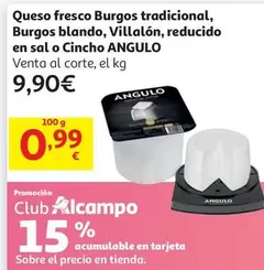 Angulo - Queso Fresco Burgos Tradicional, Burgos Blando, Villalon, Reducido En Sal O Cincho