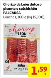 Palcarsa - Chorizo De León Dulce O Picante O Salchichón