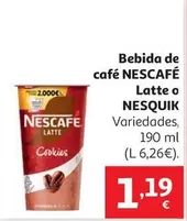 Nescafé - Bebida De Café Latte O Nesquik