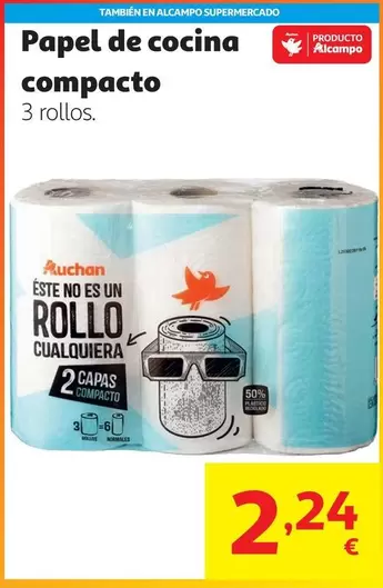 Auchan - Papel De Cocina Compacto