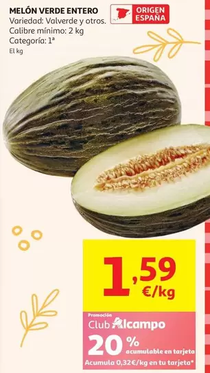 origen - Melón Verde Entero