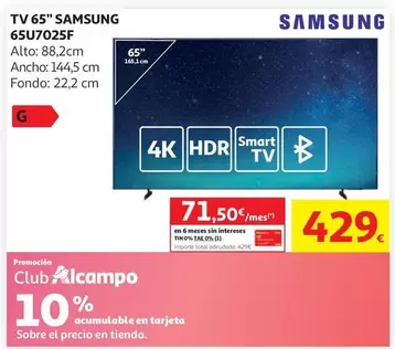 Samsung - Tv 65 65u7025f