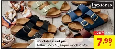 inextenso - Sandalia Símil Piel
